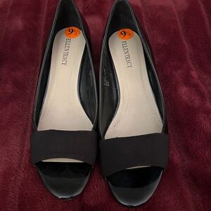 Ellen Tracy Black Wedges Size 9.5 M